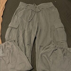 Hollister Charcoal Cargo Joggers